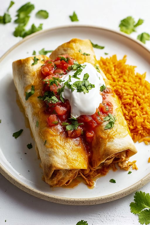 Chicken Chimichangas (Crispy, Serves 4)
