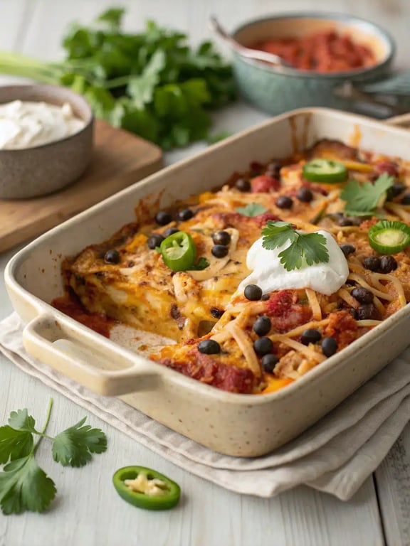Irresistible Chicken Taco Casserole with Bold Flavor