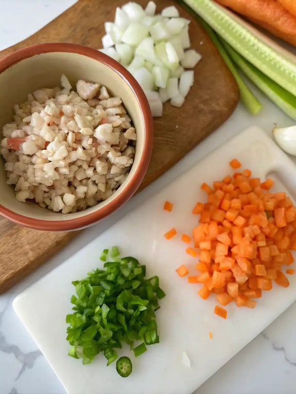 Step 2 for Mexican conch soup — process in progress