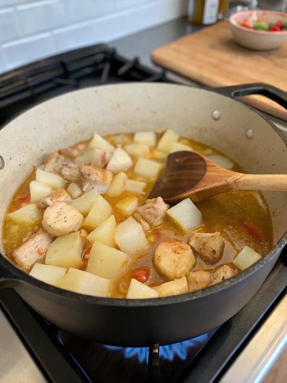 Final step for Mexican conch soup — plated and ready