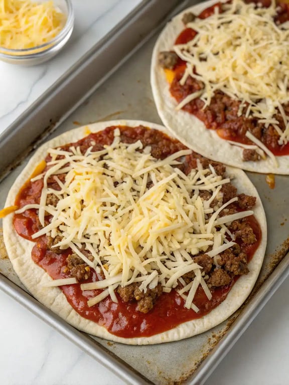 Mexican pizza recipe — final step Final step for Mexican pizza recipe — plated and ready