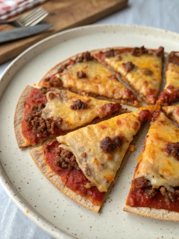 Mexican pizza recipe served with sides Mexican pizza recipe plated with sides for a complete meal