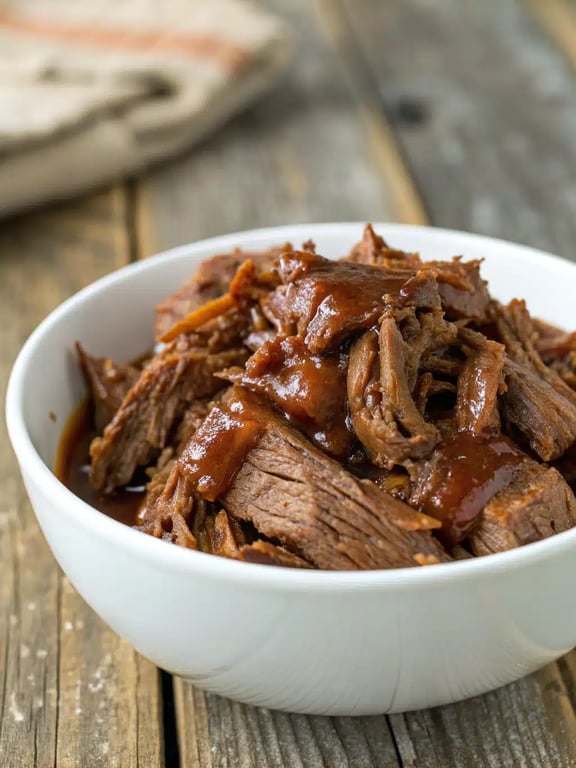 A vibrant spread of Mexican shredded beef tacos with fresh toppings like cilantro and lime