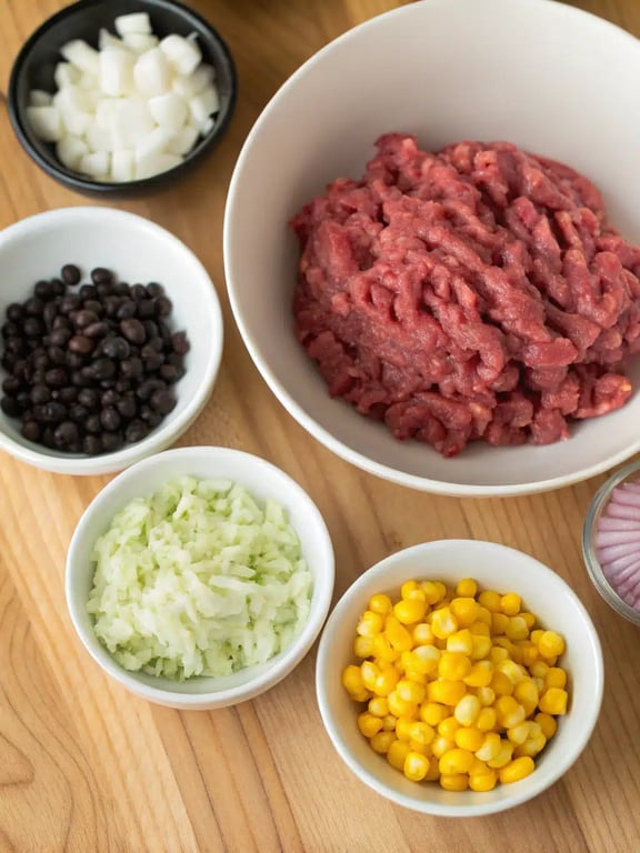 taco casserole recipe ingredients taco casserole recipe ingredients arranged on the counter