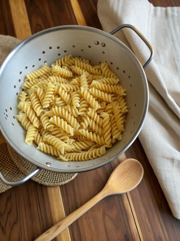 Step 2 for taco pasta salad — browning seasoned ground beef in a skillet