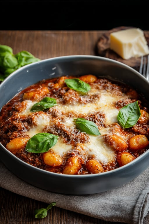Cheesy Beef Gnocchi Bake (Serves 4)