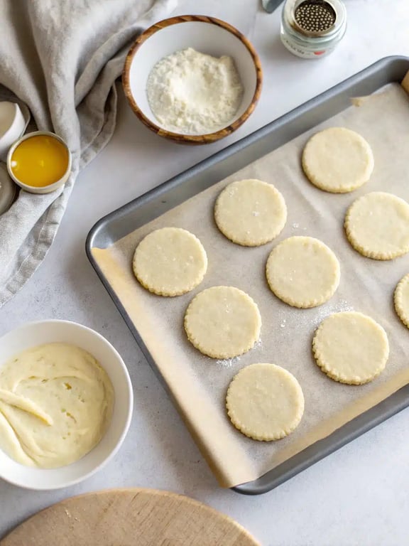 Final step for cannoli cookies recipe — plated and ready