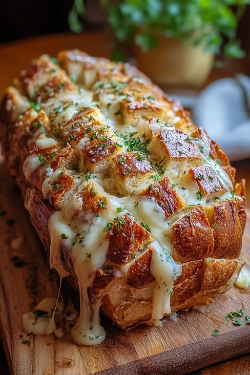 Cheesy Garlic Pull Apart Bread: 220 Calories a Serving – Italian Recipes