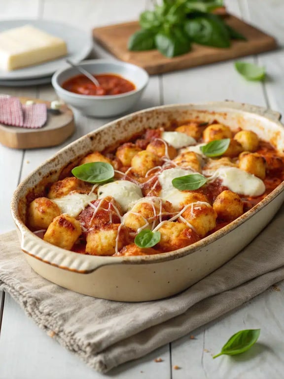Cheesy Gnocchi Bake with a Genius Ricotta Swirl