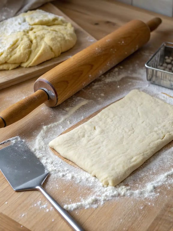 Step 4 for cinnamon roll cookies — texture check