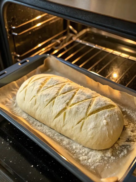 Final step for Italian herb cheese bread — plated and ready