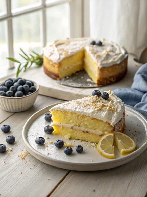 Italian Lemon Cream Cake for Cozy Nostalgia