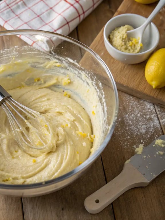 Checking the doneness of the lemon brownies recipe with a toothpick