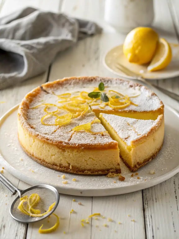 Lemon Custard Cake for Cozy Nostalgia