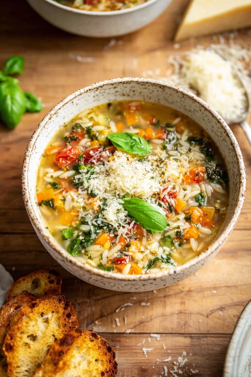 Mediterranean Orzo Soup: 17 Ingredients
