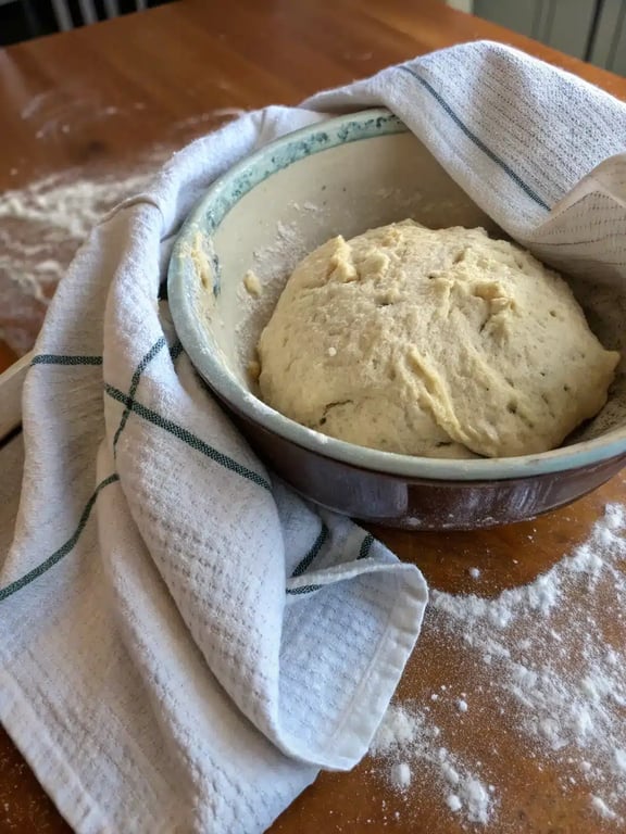 sourdough discard focaccia — step 4 Step 4 for sourdough discard focaccia — texture check