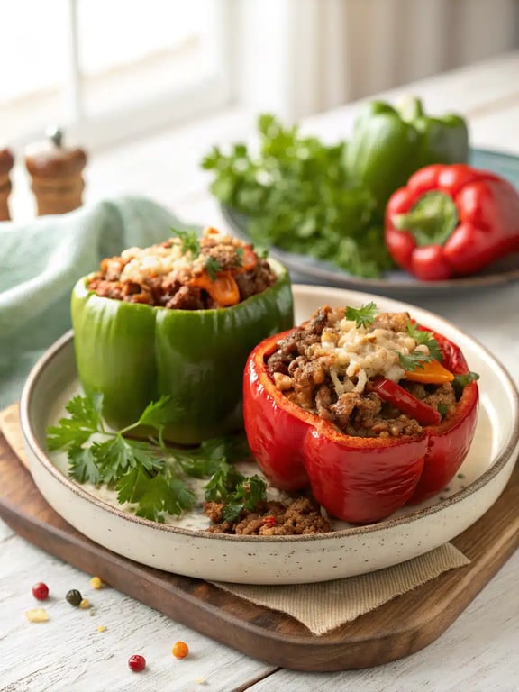 Stuffed peppers recipe with bold high-protein flavor