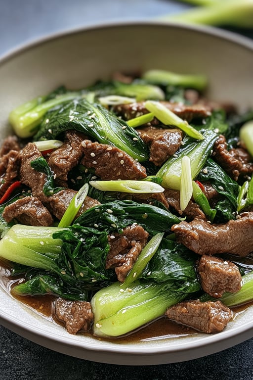 Bok Choy Beef Stir Fry (Serves 4)