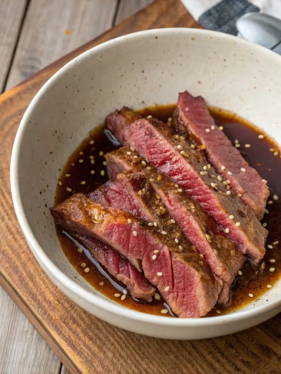 Step 2 for bok choy beef stir fry — process in progress