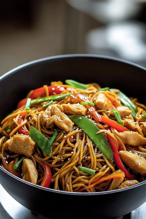 Chicken Lo Mein (Easy, Serves 4)