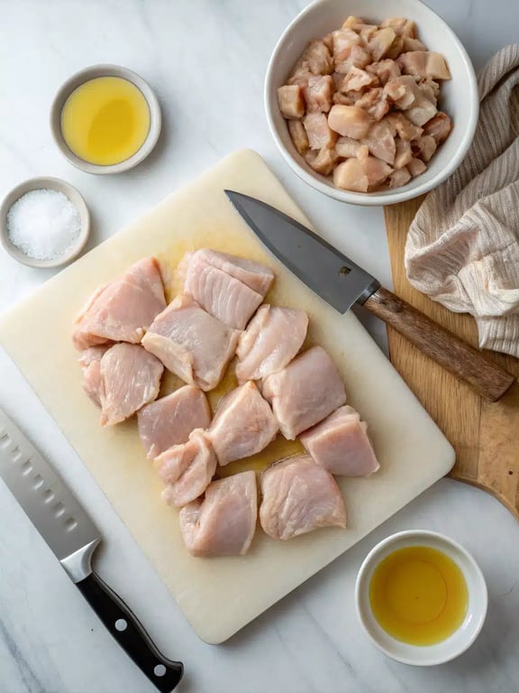 Step 2 for chicken teriyaki noodles — whisking the teriyaki sauce
