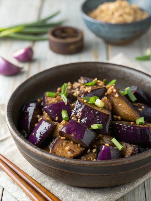 Quick Chinese eggplant garlic sauce brings weeknight-friendly joy