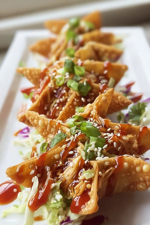 Crispy Chicken Wonton Tacos: 6 Easy Steps