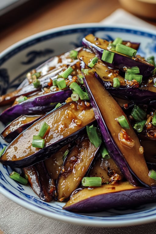 Chinese Eggplant with Garlic Sauce (Serves 4)