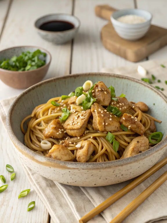 Genius Garlic Chicken Noodles Ready in 30 Minutes