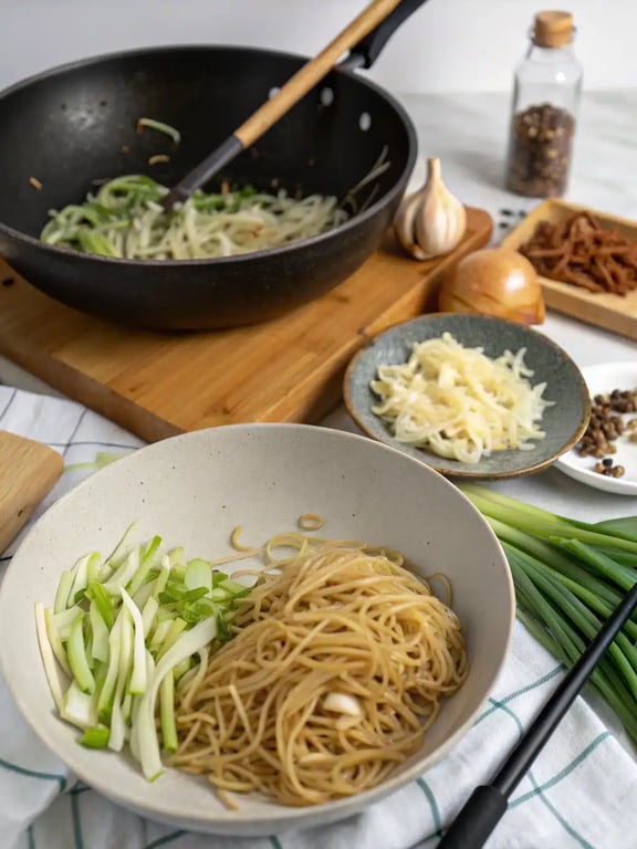 Step 4 for Panda Express Chow Mein — texture check