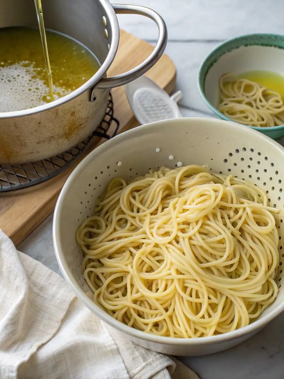 Step 2 for Szechuan noodle recipe — process in progress