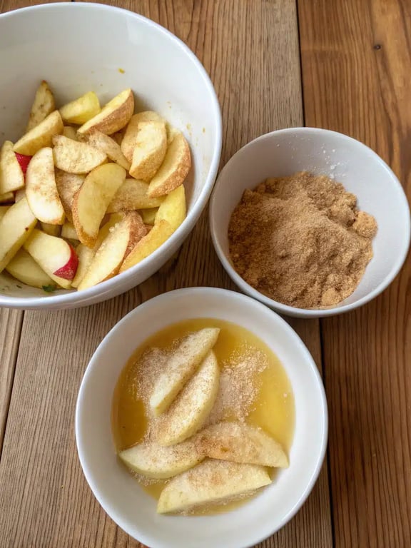air fryer apple fries — step 4 Step 4 for air fryer apple fries — texture check