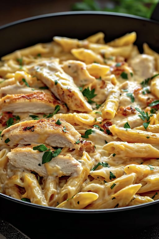 Crack Chicken Penne: Makes 4 Servings