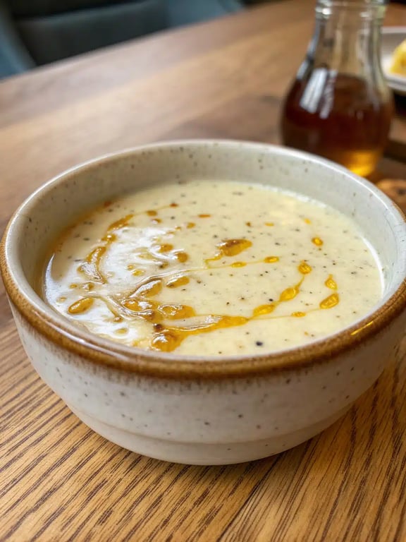 hot honey ranch recipe served as a drizzle over crispy chicken wings