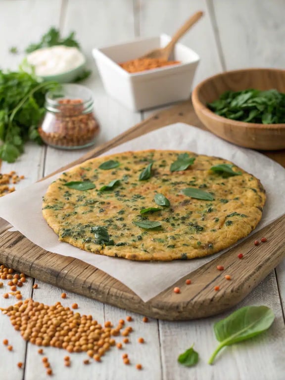 Lentil Spinach Flatbread with Bold Flavor and Joy