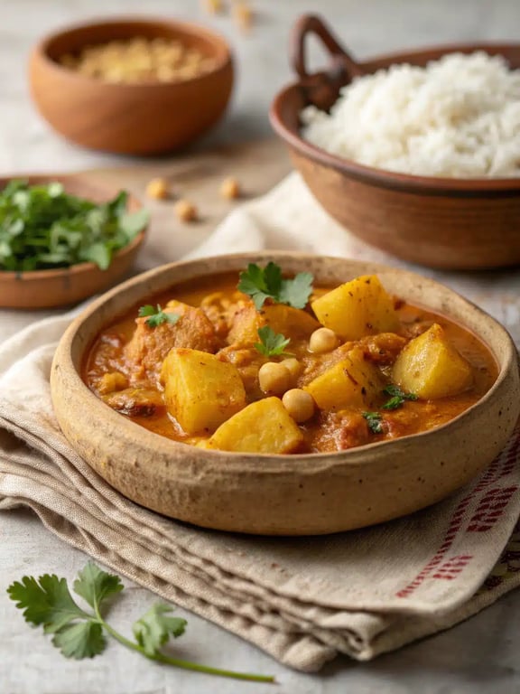 Un simple curry de pommes de terre persan pour un plaisir en semaine