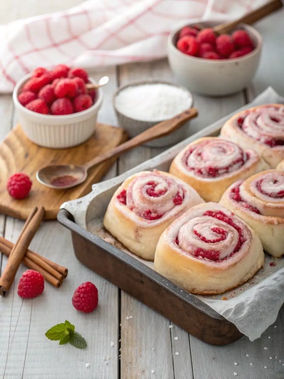 Genius Raspberry Cinnamon Rolls Make-Ahead