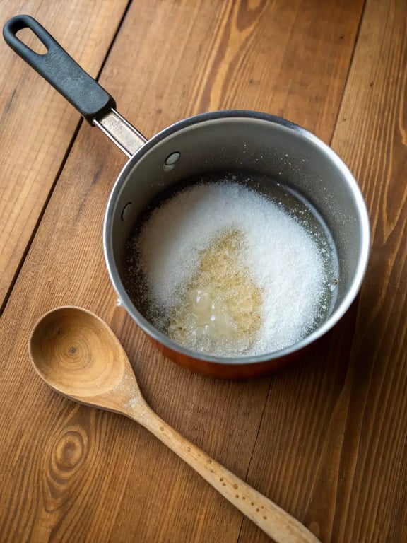 Step 2 for Thai dipping sauce recipe — process in progress