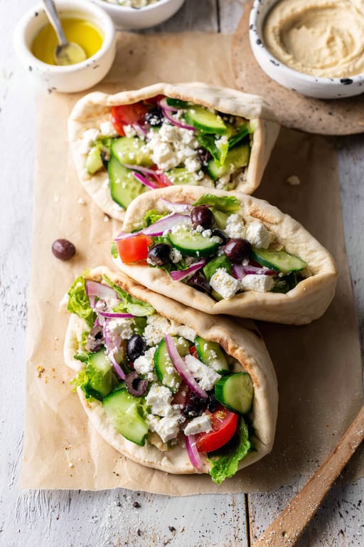Greek Veggie Pita Wraps: Easy Mediterranean Recipe