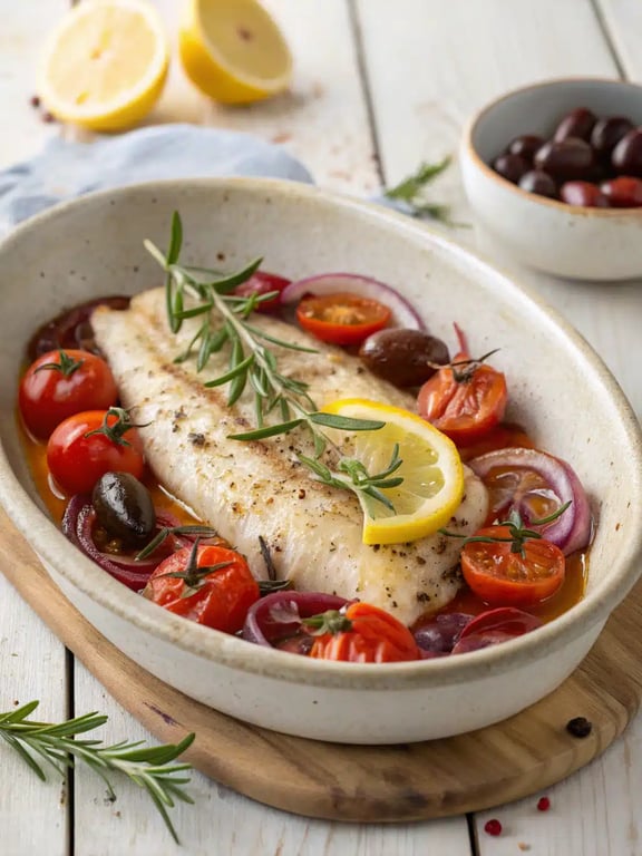 Quick Mediterranean Baked Fish With Bold Flavor