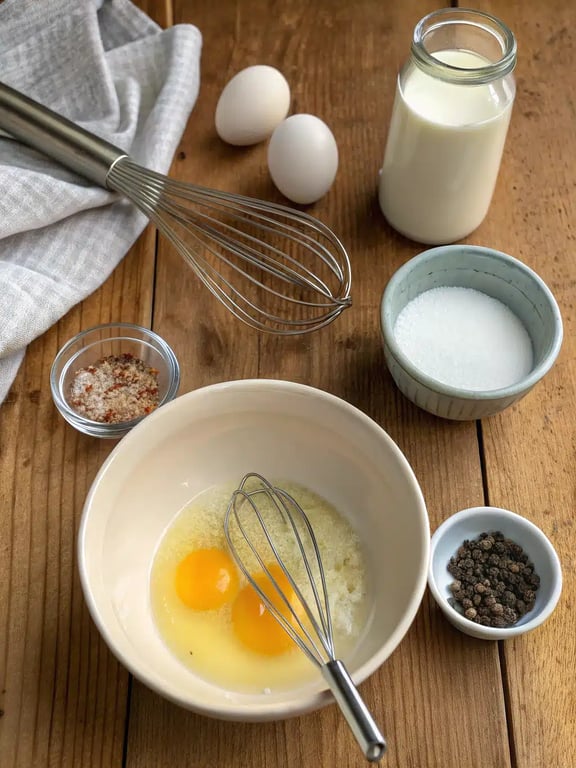 Step 2 for Mediterranean breakfast recipes — sautéing onions and peppers in a skillet