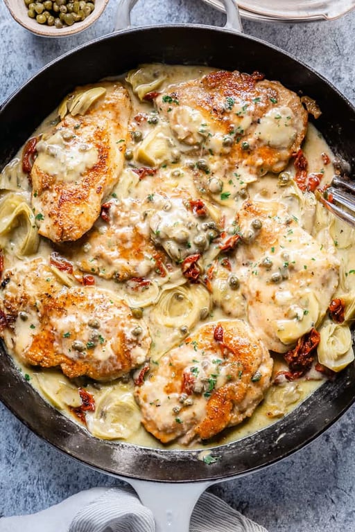 Mediterranean Chicken Skillet: 236 Calories a Serving