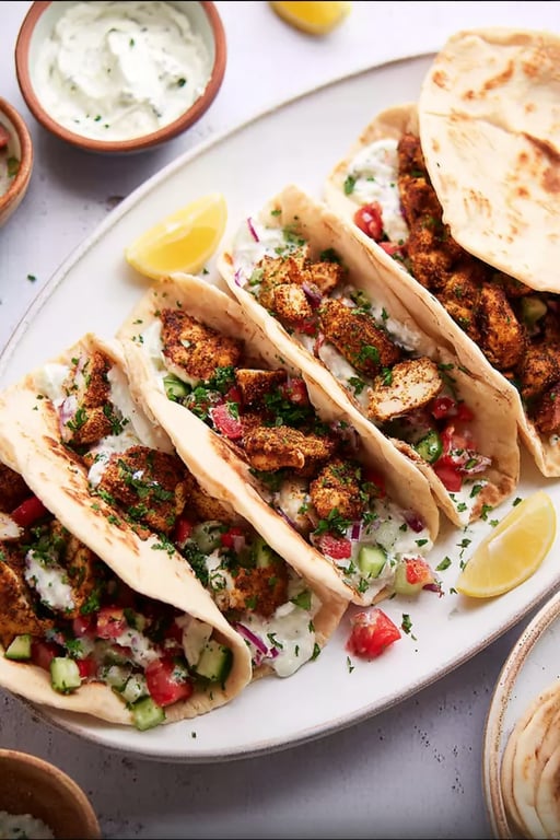 Mediterranean Chicken Tacos: 18 Ingredients