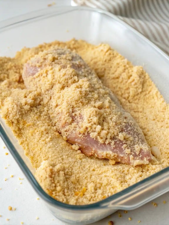 Step 4 for Mediterranean chicken tenders — texture check