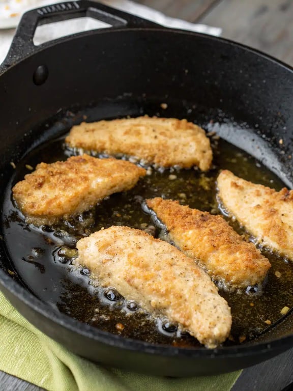 Final step for Mediterranean chicken tenders — plated and ready