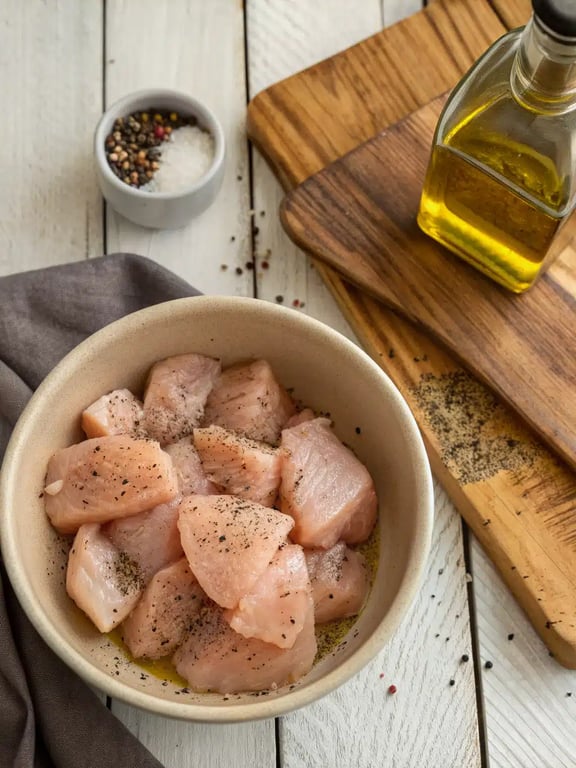 Step 2 for Mediterranean diet dinners — process in progress