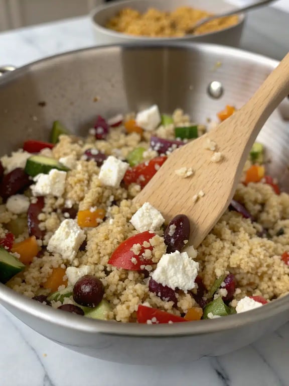 Final step for Mediterranean diet meal prep — plated and ready