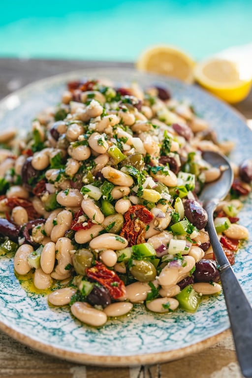 Mediterranean Lemony White Bean Salad: 17 Ingredients