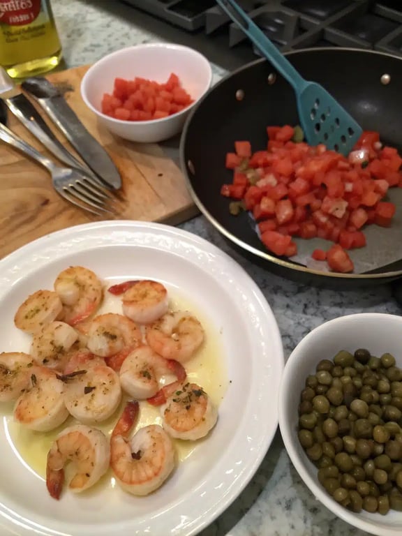 Step 4 for Mediterranean seafood recipes — texture check