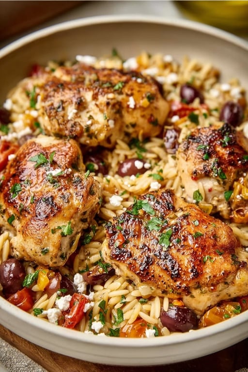 Mediterranean Chicken Orzo: Ready in 30 Minutes